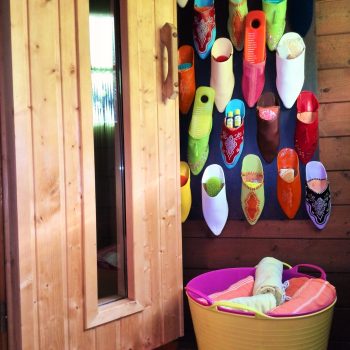 Vakantiehuis met Sauna schoentjes